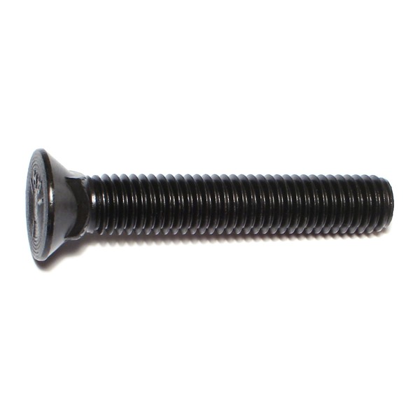 Midwest Fastener Plow Bolt, 5/8"-11 Thrd Sz, 3" L, Flat Head, Steel, Plain, 25 PK 54038